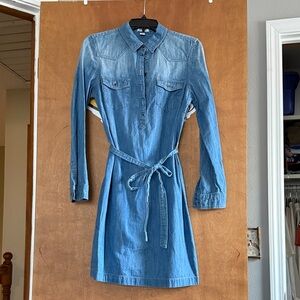 Old Navy Blue Denim Long Sleeve Dress